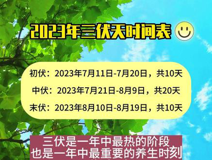 什么是三伏天 2023