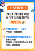 2023深圳少儿医保参保缴费指南，每人每年仅需425.04元